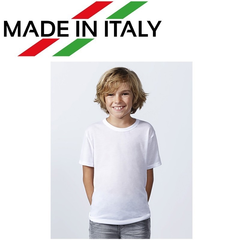 T-shirt ragazzo poly mod. weshirt effetto cotone personalizzabile