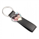 Portachiavi in pelle con cuore da personalizzare