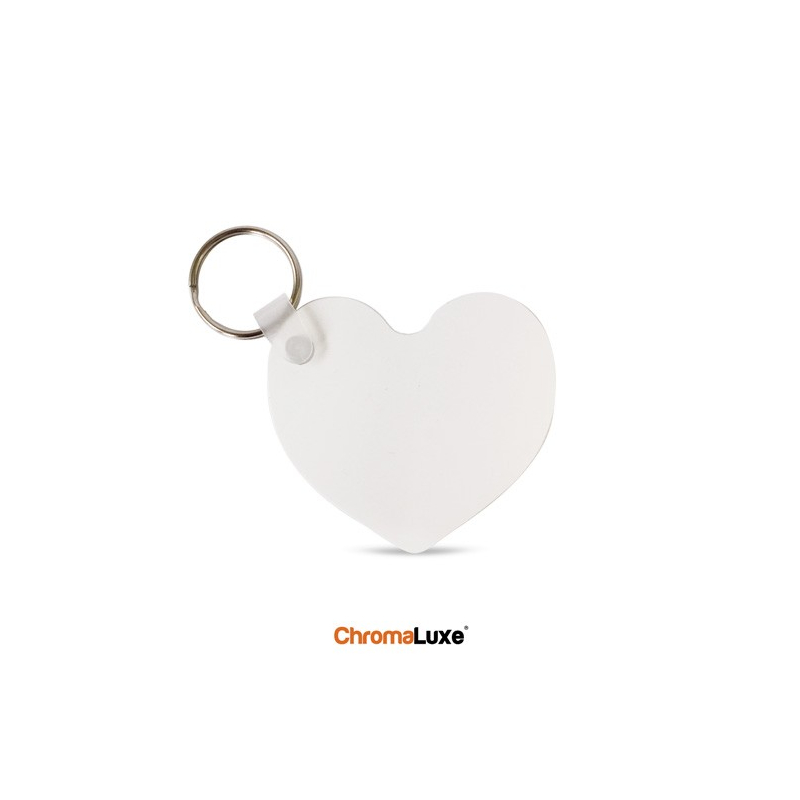 Portachiavi in alluminio a cuore personalizzabile fronte/retro