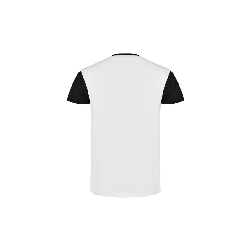 T-shirt ragazzo mod. poly effetto cotone con maniche e collo nero 5/6 anni